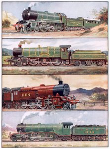 Monster windhonden van de rails (kleurenlitho)