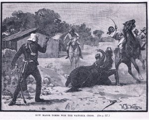 Hoe Majoor Tombs het Victoria Cross won 1857 AD door William Barnes Wollen