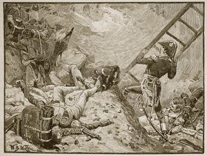 Maarschalk Lannes bij Ratisbon, illustratie uit 