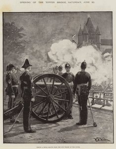 Opening van de Tower Bridge, zaterdag 30 juni door William Barnes Wollen