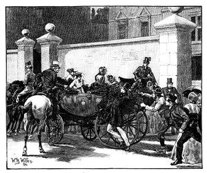 Pates Aanval op de Koningin, 1850, ca. 1888 door William Barnes Wollen