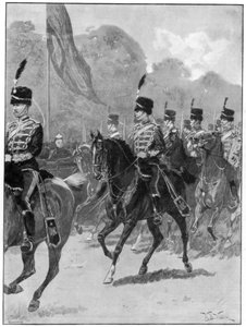 Beoordeling van de 1e Yeomanry Brigade door de koningin in Windsor Park, 1894