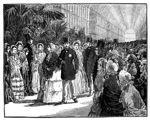 Koninklijk en Keizerlijk bezoek aan het Crystal Palace, 1850s, ca. 1888 door William Barnes Wollen
