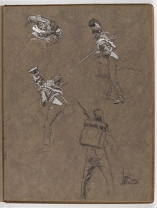 Studies voor het olieverfschilderij, De vlag: Albuhera, 16 mei 1811 door William Barnes Wollen