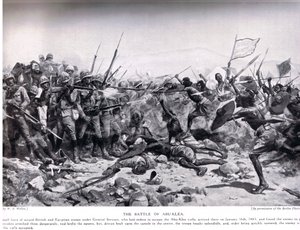 De slag bij Abu Klea, 17 januari 1885, illustratie uit 