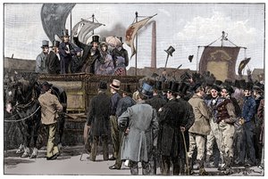 De Chartistendemonstratie op Kennington Common, 1848, 1900 door William Barnes Wollen