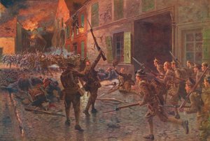 De Coldstream Guards in Landrecies, augustus 1914, 1915 1928 door William Barnes Wollen