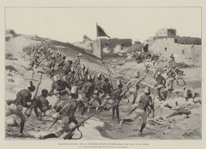 De Soudan Vooruitgang, de 11e Soudanese aanvallend de Dervishes in de Strijd bij Abu Hamed door William Barnes Wollen