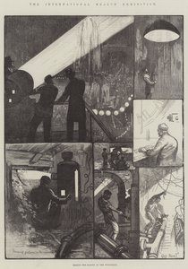 De Internationale Gezondheids Tentoonstelling, achter de schermen bij de fonteinen door William Bazett Murray