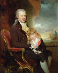 Edward George Lind en zijn zoon, Montague door William Beechey