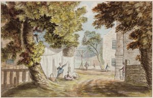Druk Huisje door William Beilby