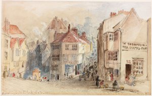 Ingang van de Zwarte Poort, Newcastle door William Bell Scott