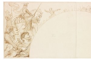 Schets voor muurschildering in Wallington Hall door William Bell Scott