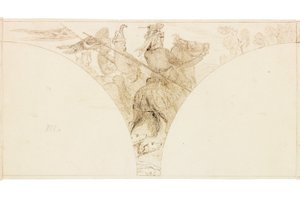 Schets voor Muurschildering in Wallington Hall door William Bell Scott