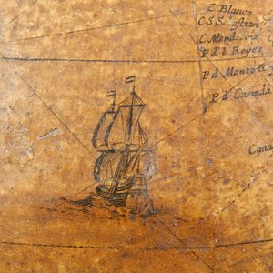 Vroeg Engelse aardse globe, c.1673 door William Berry