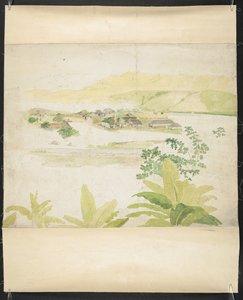 Aquareltekening van het Lucky Valley Estate, Clarendon, Jamaica door William Berryman