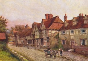 Chiddingstone vanaf de hoek van het kerkhof, 1907 door William Biscombe Gardner