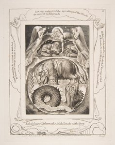 Behemoth en Leviathan, uit Illustraties van het Boek Job door William Blake