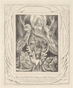 Boek van Job, Plaat 16, De val van Satan door William Blake