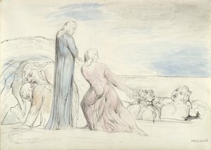 Dante grijpt de verrader Bocca bij het haar, illustratie bij de 