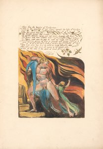 Europa. Een Profetie, Plaat 17, Geschoten vanaf de hoogten... (Bentley 18) door William Blake