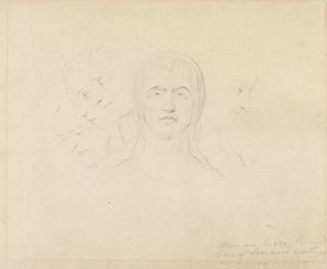 Vijf Visionaire Hoofden van Vrouwen door William Blake