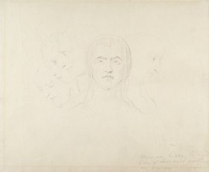 Vijf visionaire hoofden van vrouwen, ca. 1820 door William Blake