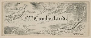 George Cumberlands boodschapkaart, 1827 door William Blake