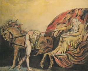 God oordeelt Adam door William Blake