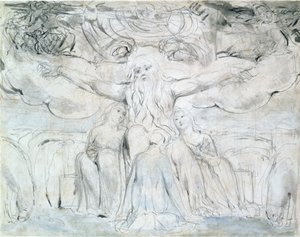 Job en zijn dochters door William Blake