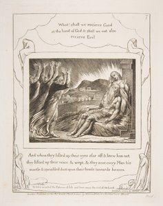 Jobs Troosters, uit Illustraties van het Boek Job, 1825-26 door William Blake