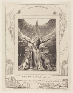 Het offer van Job door William Blake