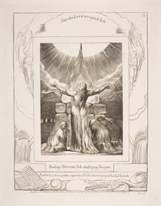 Jobs offerande, uit Illustraties van het Boek Job door William Blake