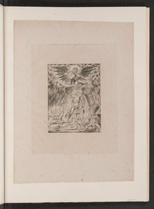 Jobs Zonen en Dochters Overweldigd door Satan door William Blake