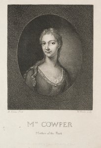 Mevrouw Cowper, moeder van de dichter door William Blake