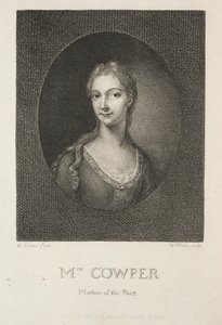 Mevrouw Cowper, moeder van de dichter door William Blake