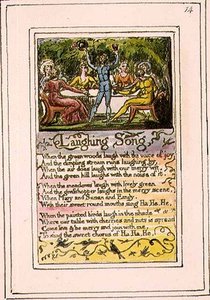 Lachend Lied: plaat 14 uit Songs of Innocence and of Experience (kopie R) door William Blake
