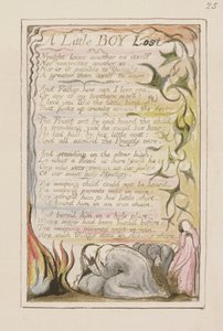 P.124-1950.pt53 Een Kleine Jongen Verloren: plaat 53 uit Songs of Innocence and of Experience (kopie R) c.1802-08 door William Blake