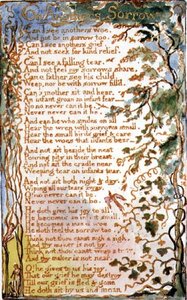 Over andermans verdriet: plaat 27 uit Songs of Innocence and of Experience (kopie AA) ca. 1815-26 door William Blake
