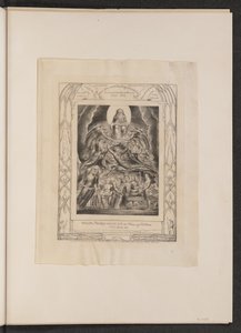 Satan voor de troon van God door William Blake