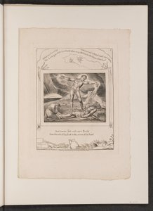 Satan slaat Job met zweren door William Blake