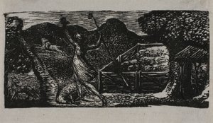 Herder Jaagt Wolf Weg, uit De Pastoralen van Vergilius