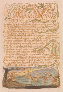 Liederen van Onschuld, Plaat 22, Lied van de Verpleegster (Bentley 38) door William Blake