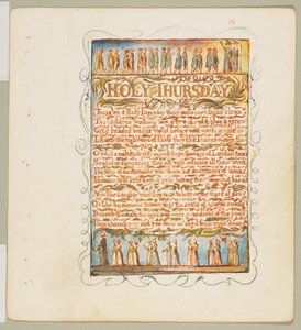 Songs of Innocence and of Experience: Holy Thursday, ca. 1815 door William Blake