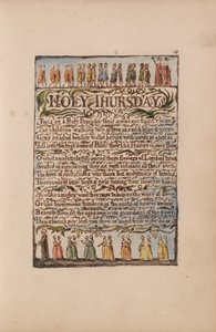 Liederen van Onschuld en Ervaring, Plaat 10, Heilige donderdag (Bentley 19) door William Blake