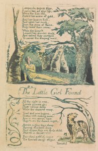 Songs of Innocence and of Experience, Plaat 20, "Het verloren meisje" (Bentley 34) door William Blake