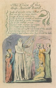 Songs of Innocence and of Experience, Plaat 22, "Het gevonden meisje" (Bentley 36) door William Blake