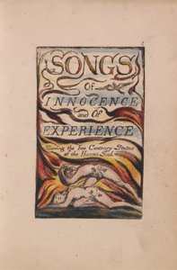 Liederen van Onschuld en Ervaring, Plaat 2, Gecombineerde Titelpagina (Bentley 1) door William Blake
