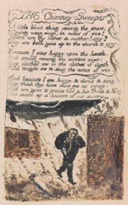 Songs of Innocence and of Experience, Plaat 45, "De schoorsteenveger" (Bentley 37) door William Blake
