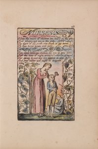 Songs of Innocence and of Experience, Plaat 49, Nurses Song (Bentley 38) door William Blake